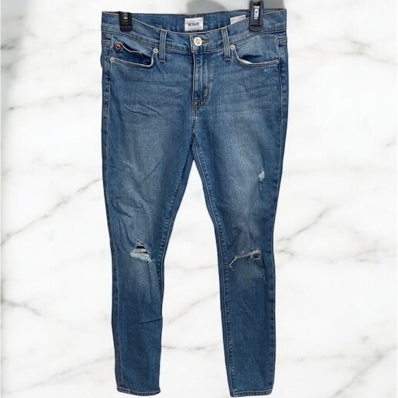 Hudson Jeans Blue Skinny Distressed Denim - Picture 1 of 7